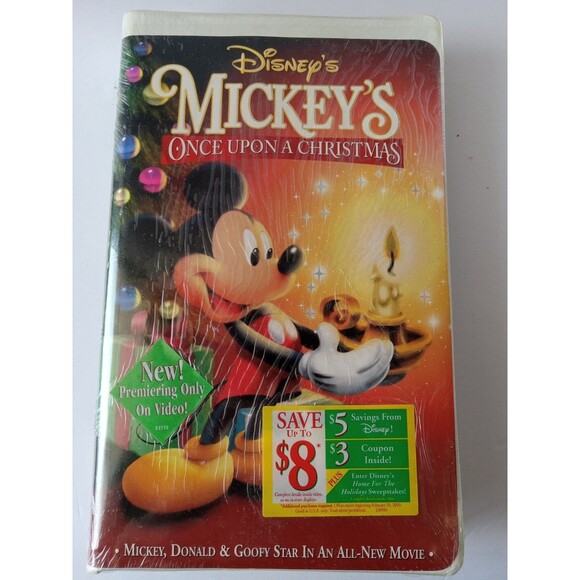 Walt Disney Mickey’s Once Upon A Christmas (1994, VHS Clamshell) FACTORY SEALED - Picture 2 of 11